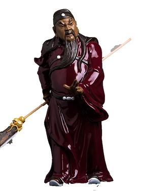 关二爷忠义千秋中式风石湾陶瓷