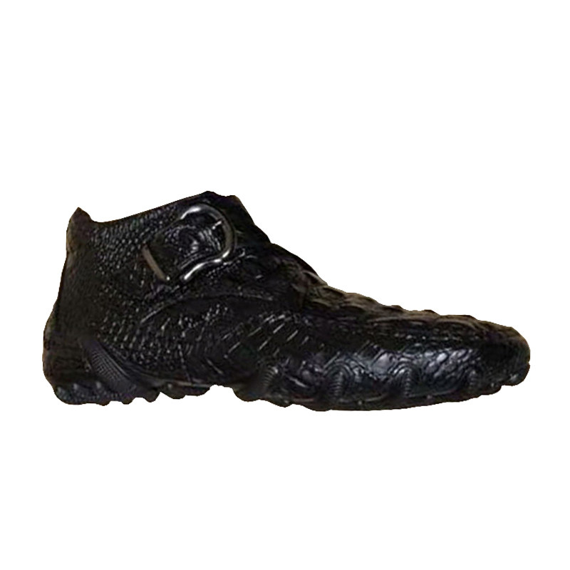 欧洲站男鞋真皮时尚豆豆鞋皮靴