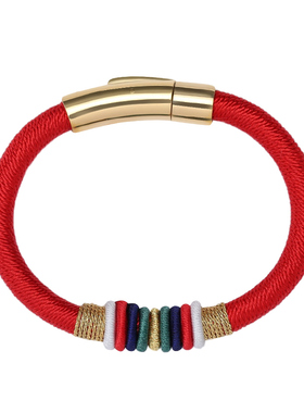 编织红绳原创设计风金刚结新品