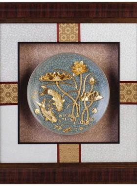 金箔年年有鱼摆件搬家乔迁礼物