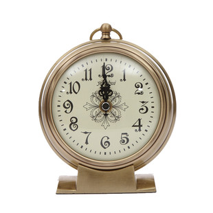 盈慧欧式美式高档全纯铜创意台钟座钟办公室书房卧室静音石英时钟