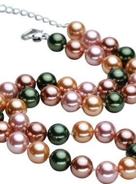 贝珠正圆强光无暇包邮925银项链