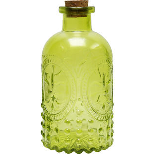 出口复古浮雕玻璃苦精瓶 苦艾瓶调酒瓶透明香薰精油瓶果汁瓶250ml