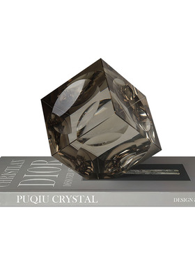 灰色立方体桌面摆件艺术装饰品