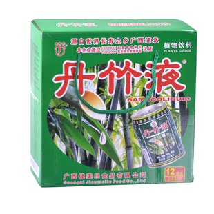 丹竹液饮料整箱凉茶广东广西浦北特产罐装清甜植物竹汁沥12瓶包邮