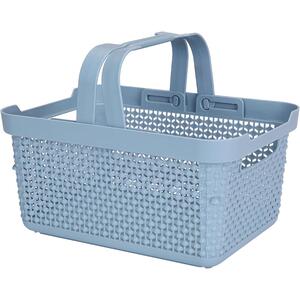 手提篮子收纳筐食品零食野餐用品仿藤编折叠购物买蔬菜水果ins