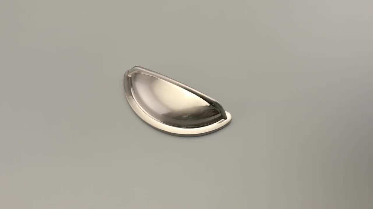 Cepillado Níquel-zinc De 3 Pulgadas Bin Habitación Copa Cajón De La