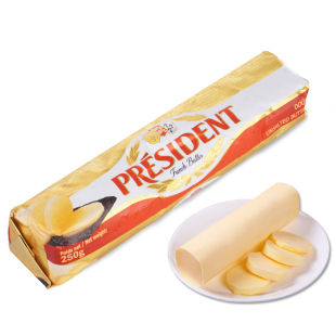 总统发酵黄油卷动物性食用面包奶油霜法国进口butter烘焙原料250g