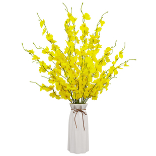 跳舞兰仿真花高品质假花摆设客厅装饰花艺摆件干花花束餐桌花摆花