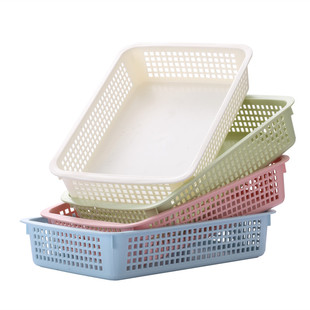 塑料收纳筐浴室收纳盒零食储物整理框篮子长方形洗漱筐置物篮桌面