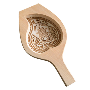 寿桃木质木印馒头模具烧饼干青团绿豆糕点心冰皮烘焙印实木月饼模