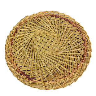 草垫子蒸笼垫不粘大号圆形家用手工编织蒸包子馒头饺子米饭空心草