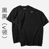 Черный, V-образный вырез