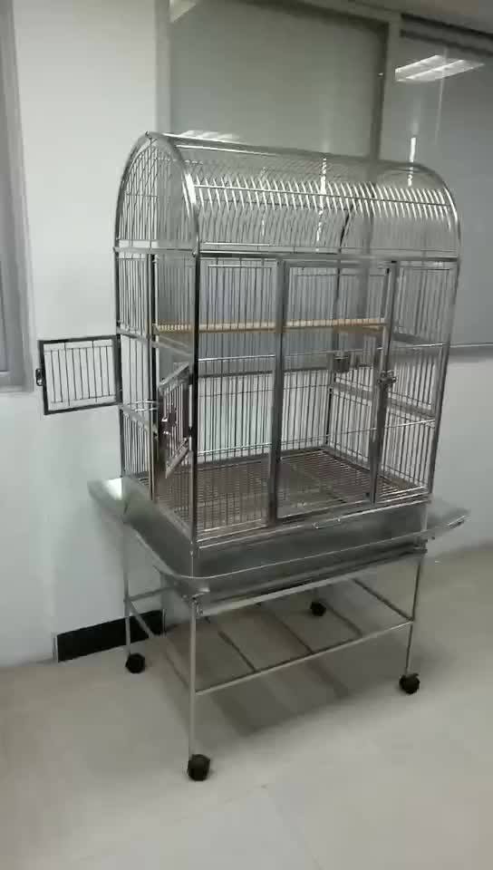 Wholesale Outdoor Strong Opentop Large Stainless Steel Parrot Cage