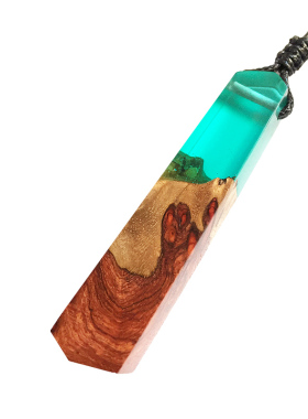 树脂原创百搭复古文艺风吊坠项链