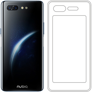 适用于努比亚nubia X专用包边套硅胶水晶套防震套手机背面后盖壳防掉落圆弧大孔减震透光好纤薄柔韧度不变色