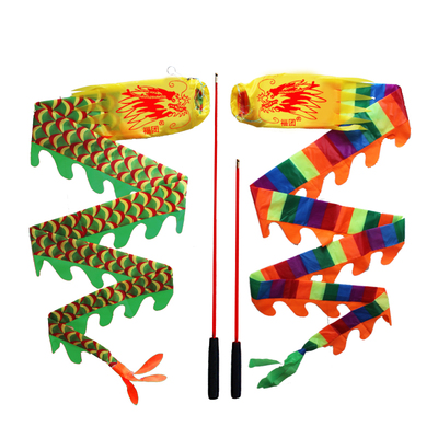 儿童舞龙福团空竹筒子龙