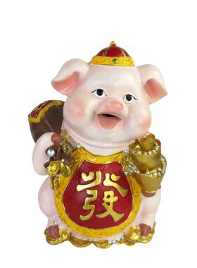 恭喜发财创意元宝生肖猪存钱罐