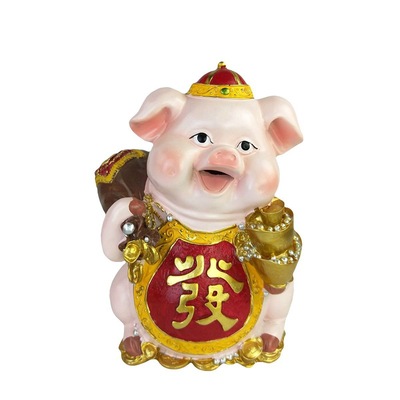 恭喜发财创意元宝生肖猪存钱罐