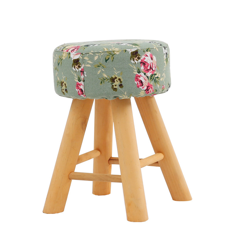 家用创意时尚小板凳梳妆凳布艺独凳沙发凳简约餐桌凳整装高凳