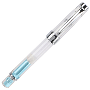 派利008活塞钢笔三年级小学生专用笔杆灌墨练字书法透明示范钢笔男女孩大容量吸墨水笔旋转笔杆吸墨树脂笔身