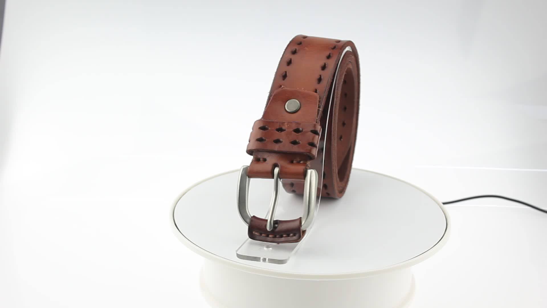 Manufacturer Wholesale Brown Genuine Men Leather Belts Luxury Full