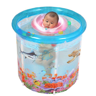 婴儿游泳池家用折叠儿童充气加厚室内透明小孩bb新生儿宝宝游泳桶