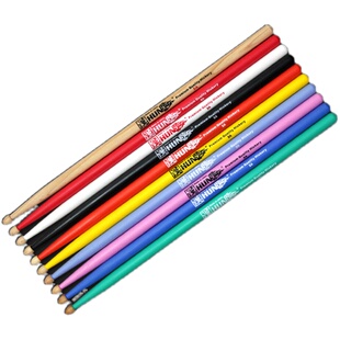 汉牌鼓棒5a架子鼓槌5b胡桃木彩色儿童hun汉旗打鼓棒鼓锤7a汉鼓棒