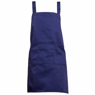 包邮超市物业公司促销家政保洁员工作服定制印刷刺绣字深蓝色围裙