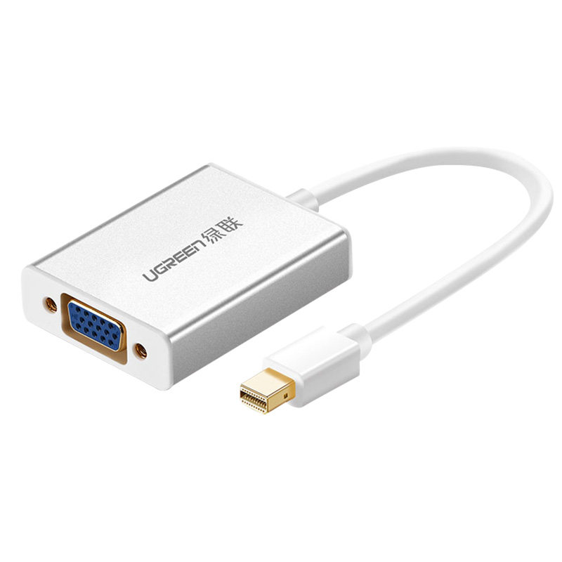 绿联minidp转vga转换器适用苹果笔记本电脑macbook Air微软surface pro投影仪连接线1080P高清雷电接口转接头