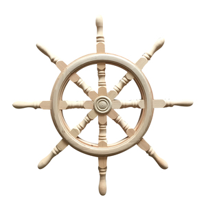 东阳木雕仿古水手船舵轮船方向盘中式装修实木挂件背景墙室内装饰