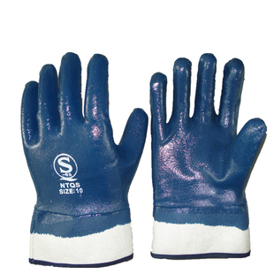 帆布手套劳保耐磨工作防滑防水防油丁腈浸胶全挂满挂石油工业勘探