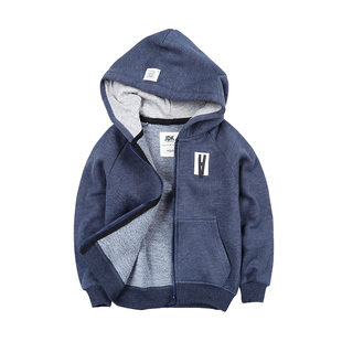 男童卫衣2020秋冬装新款儿童连帽外套中大童加绒卫衣纯棉连帽外套