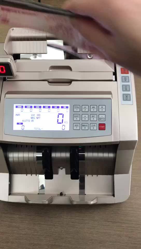 Al6300d Mixed Denomination Value Counting Machine Money Bill Currency