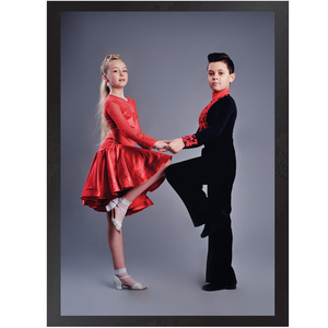 拉丁舞装饰画国标舞者人物艺术培训中心少儿舞蹈房教室布置  挂画