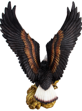 手工彩绘大鹏展翅办公室老鹰摆件