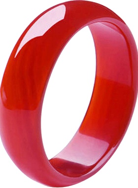 纯天然红玛瑙本命年冰种玉手镯