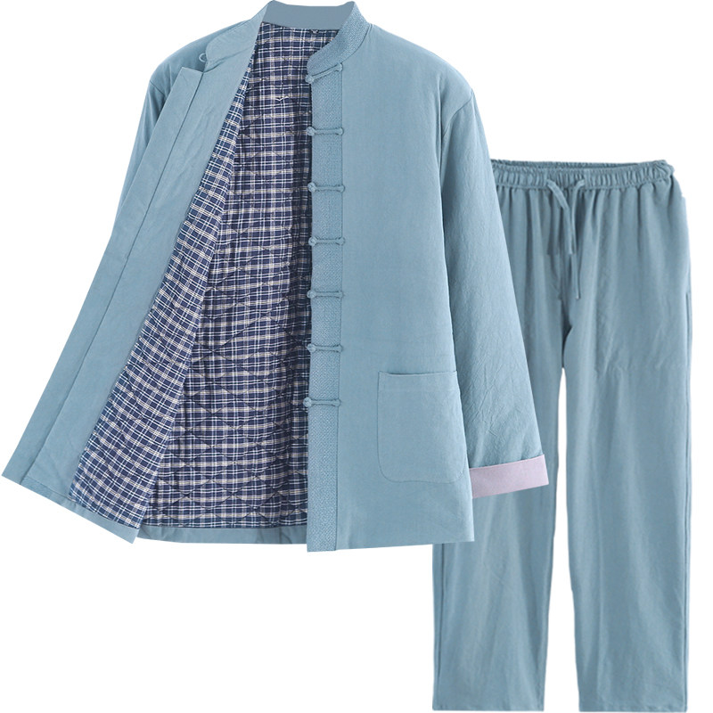 冬季中式风立领盘扣保暖汉服棉衣