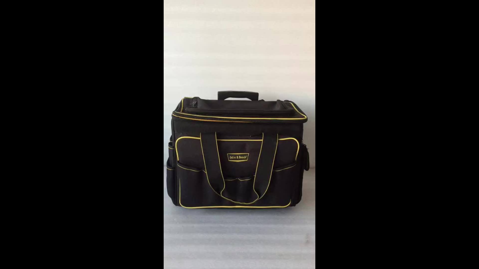 17 Inch Large Capacity Tool Trolley Bag Or Mobile Tool Bags With Wheels