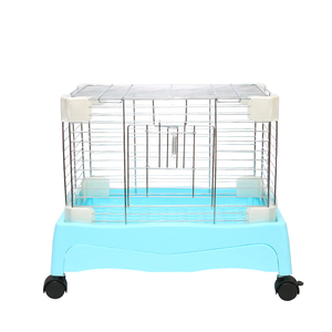 豪华兔笼 电镀防喷尿兔子笼 小号大号大号加粗带轮子好移动兔笼