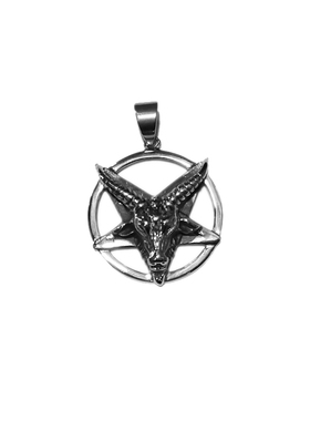 巴风特带链钛钢黑金属不掉色吊坠