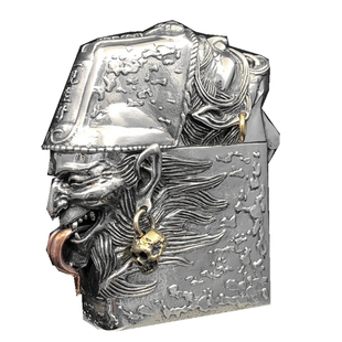 正品佐罗打火机纯铜油打火机黑白无常一见发财天下太平重甲机