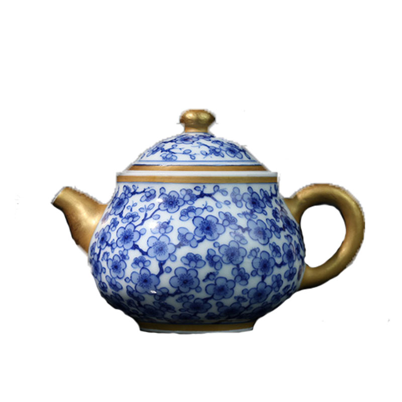 贵和祥青花描金大师全手工小茶壶