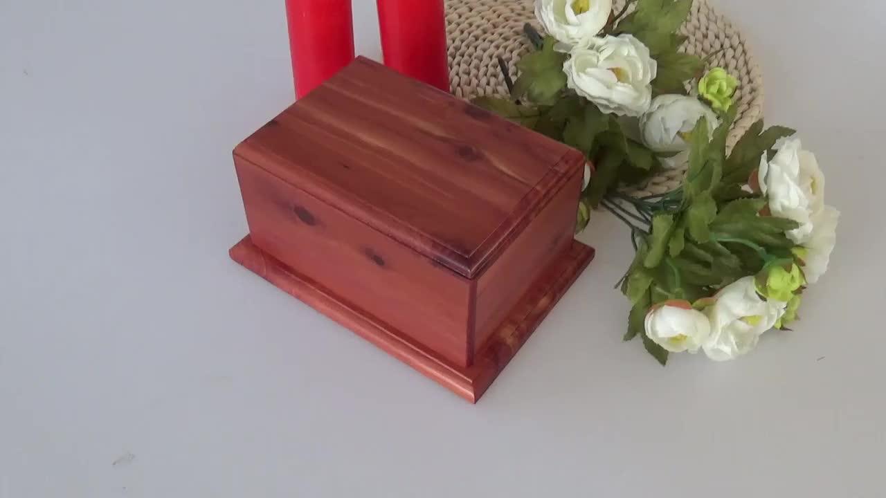 Mky Impresionante Caja De Cremación De Cedro Decoración Cofre De Madera