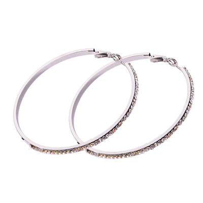 大圈圈耳环网红925的女显脸瘦