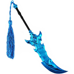 关羽冰封战神皮肤大刀王者周边经典小武器玩具荣耀金属模型20厘米