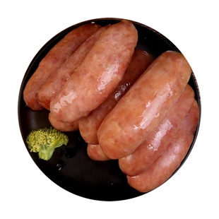 百鲜生原味地道肠烤肠500g烧烤脆皮热狗台湾风味烤香肠10根