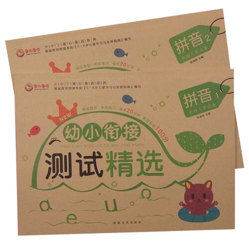 冲刺100分 综合测试卷 拼音1+2全套2册 幼小衔接一年级拼音测试试卷试题 学前幼儿园中班大班儿童 入学准备一日一练 拼音练习题