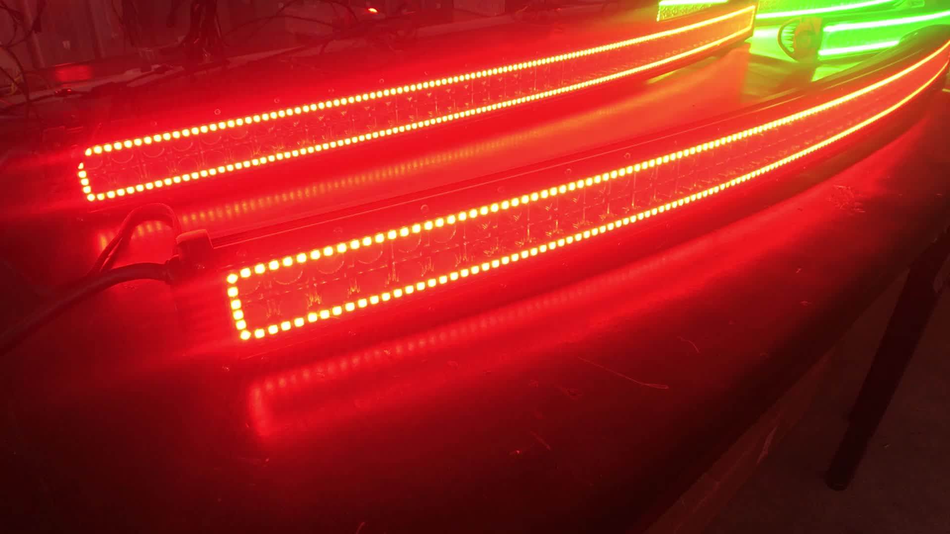 50 Inch Curve Bar Ip68 Rgb Halo Offroad Light Bar Buy Rgb Halo