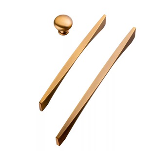 格奥琦原厂北欧轻奢美式现代简约拉手橱柜柜门抽屉拉手黄古铜拉手